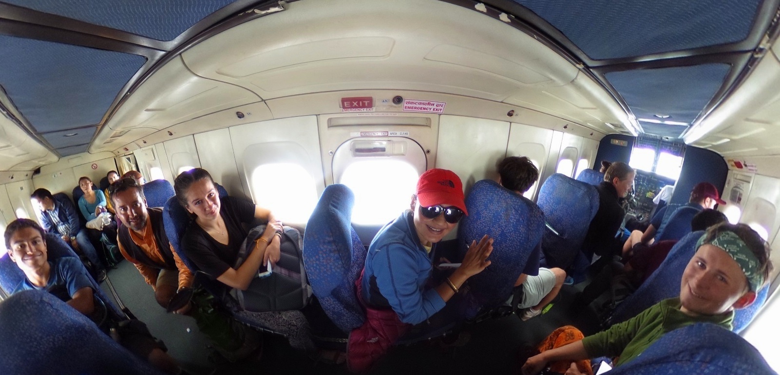Student Service Trekkers on flight from Lukla to Kathmandu