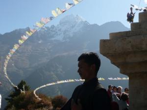 Vishnu with Tham Serku peak behind