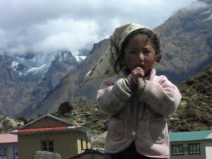 A young girl in Khumjung in 2002 . . . Jerry met her again in Khumjung in 2014          