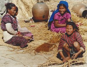 Mat weavers north of Kathmandu